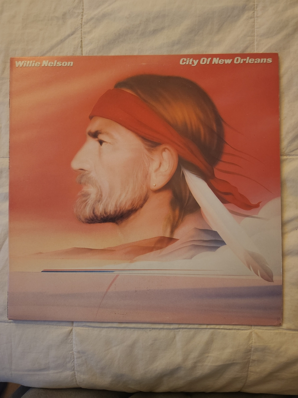 Columbia Willie Nelson City of New Orleans Vinyl - Red, White, Beige VG++